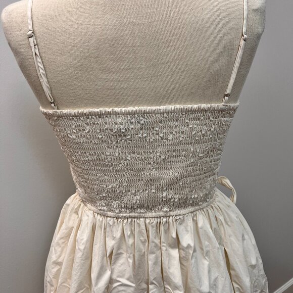 Sofie the Label Ivory Ballon Bow Cotton Midi Dress Sz M - Picture 13 of 14